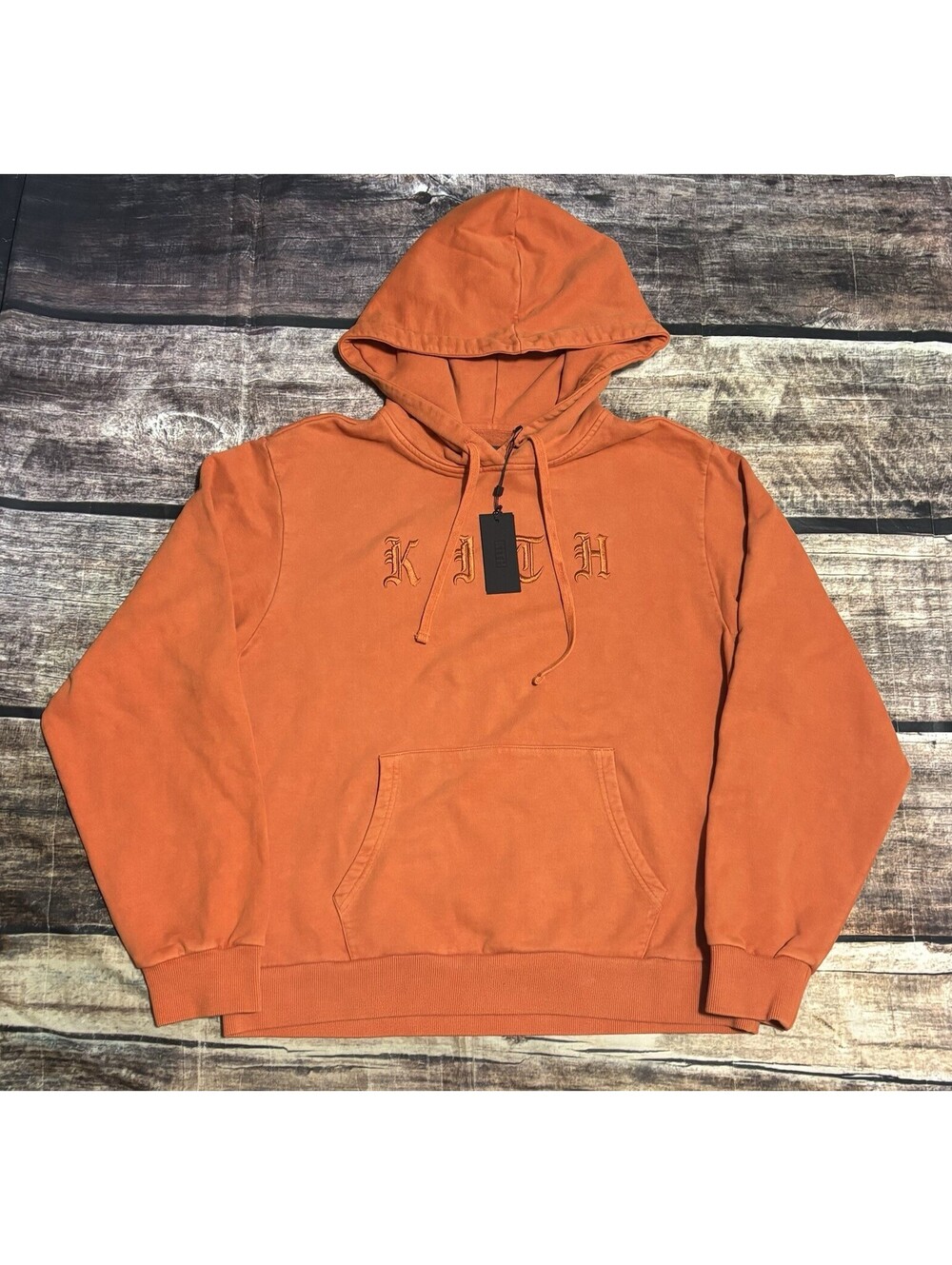 Kith Hoodie Mens XL Serena Orange Pullover Cotton